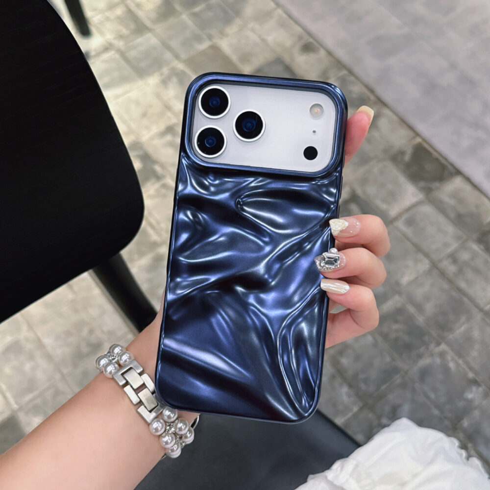Matte Electroplated Silver Pleated Phone Case 2b1c9763 Cba9 4b33 9867 7316e67c9a5e 1000x1000