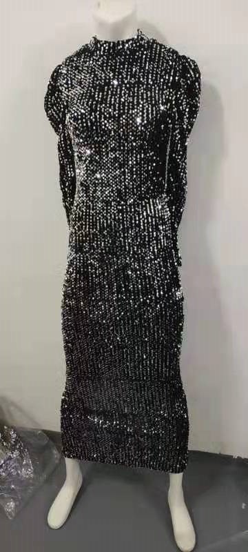 Women's Casual Versatile Long-sleeve Sequin Belted Jumpsuit 68b2845e 6cae 47c8 Ae18 6aec1bb2128a