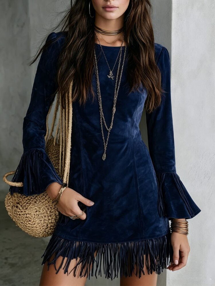 Women's Faux Suede Tassel Slim-fit Long Dress 9520c024 F80c 423d Be94 C87dd9a05dd3 750x1000