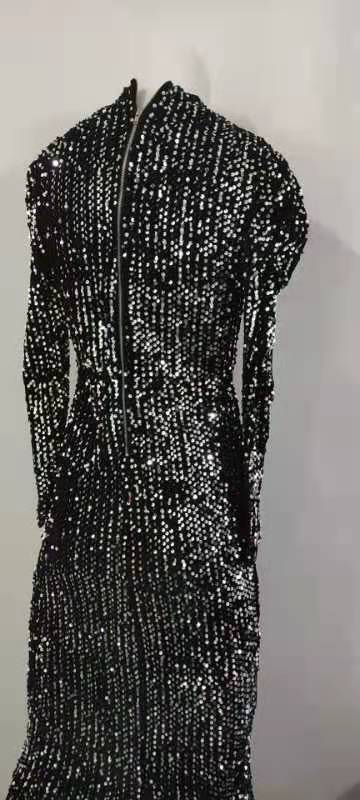 Women's Casual Versatile Long-sleeve Sequin Belted Jumpsuit 9930fcb1 3815 4bab B3ec 05c4ffdfbaa7