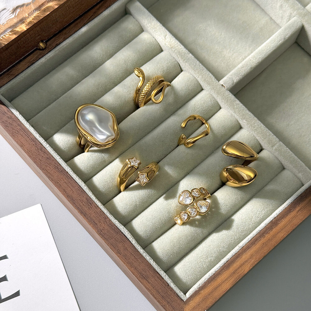 Serpentine Stainless Steel Zircon Heart-shaped Open Ring O1CN019h2EqN23L3rp0IFJv 1005997238 0 Cib 1000x1000