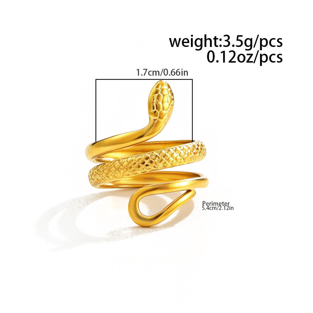 Serpentine Stainless Steel Zircon Heart-shaped Open Ring O1CN01YMLg4k23L3roncnBX 1005997238 0 Cib 1000x1000